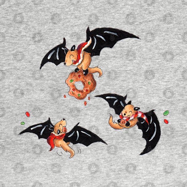 Festive Fruit Bats by KristenOKeefeArt